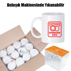 Premium Sublimasyon Porselen Beyaz Kupa - Kutulu - 2