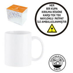 Premium Sublimasyon Porselen Beyaz Kupa - Kutulu - 3