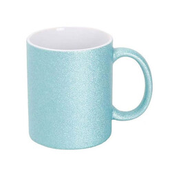 Sublimasyon Porselen Glitter (Simli) Mavi Kupa - Kutulu - 3