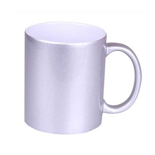 Sublimasyon Porselen Gümüş Sedefli Kupa - Kutulu - 1