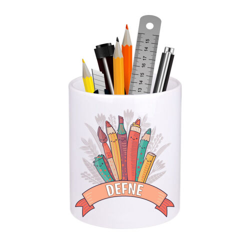 Süblimasyon Porselen Kalemlik - Kutulu - OFİSOMİ-T (1)