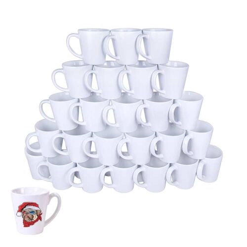 Sublimasyon Porselen Konik Beyaz Kupa - OFİSOMİ-T