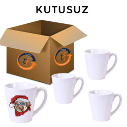 Sublimasyon Porselen Konik Beyaz Kupa - 5