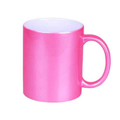 Sublimasyon Porselen Pembe Sedefli Kupa - Kutulu - 2
