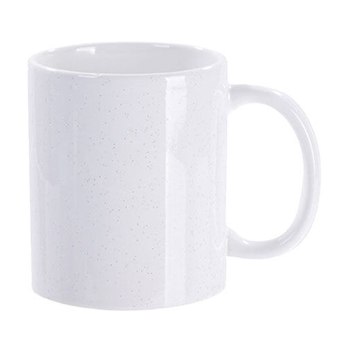 Sublimasyon Porselen Simli Beyaz Kupa - Kutulu - 1