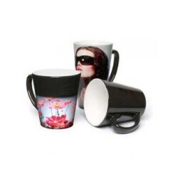 Sublimasyon Porselen Siyah Sihirli Konik Kupa - Kutulu - 2