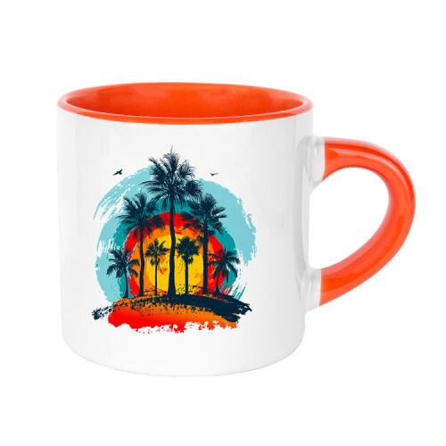 Süblimasyon Porselen Turuncu Nescafe Fincanı - 4