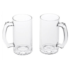 Sublimasyon Şeffaf Bira Bardağı - İkili Set - 1