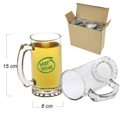 Sublimasyon Şeffaf Bira Bardağı - İkili Set - 2