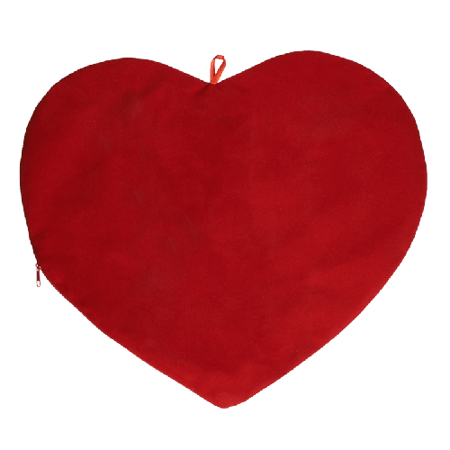 Sublimasyon Seni Seviyorum Kırmızı Kalp Yastık - Dikey - 3