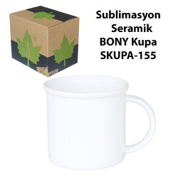 Sublimasyon Seramik Beyaz Bonny Kupa - Kutulu - 1