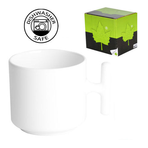 Sublimasyon Seramik Beyaz Kulplu Latte Kupa - Kutulu - 3