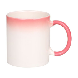 Sublimasyon Seramik Degrade Pembe Kupa - Kutulu - 1