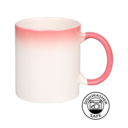 Sublimasyon Seramik Degrade Pembe Kupa - Kutulu - 3