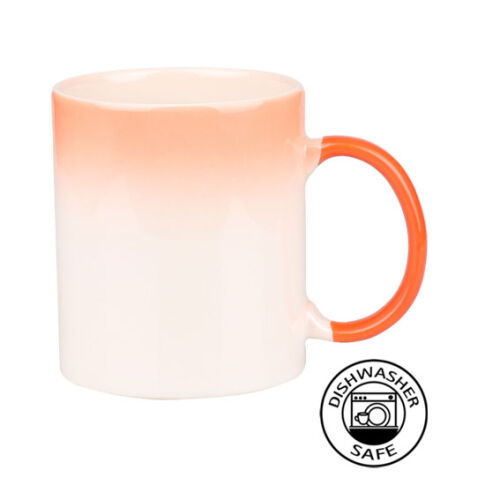 Sublimasyon Seramik Degrade Turuncu Kupa - Kutulu - 3