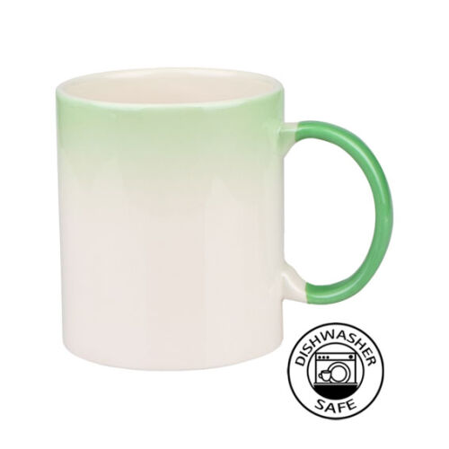 Sublimasyon Seramik Degrade Yeşil Kupa - Kutulu - 3