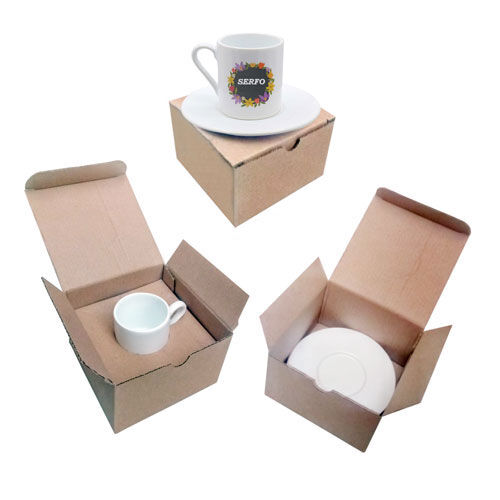 Sublimasyon Seramik Kahve Fincanı - Kraft Kutulu - OFİSOMİ-S (1)