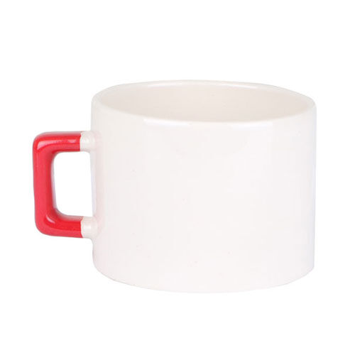 Sublimasyon Seramik Kırmızı Kulplu Lüks Fincan - Kutulu - OFİSOMİ-S