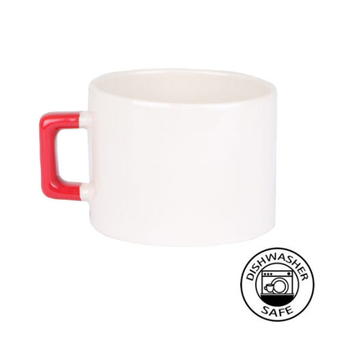 Sublimasyon Seramik Kırmızı Kulplu Lüks Fincan - Kutulu - 3