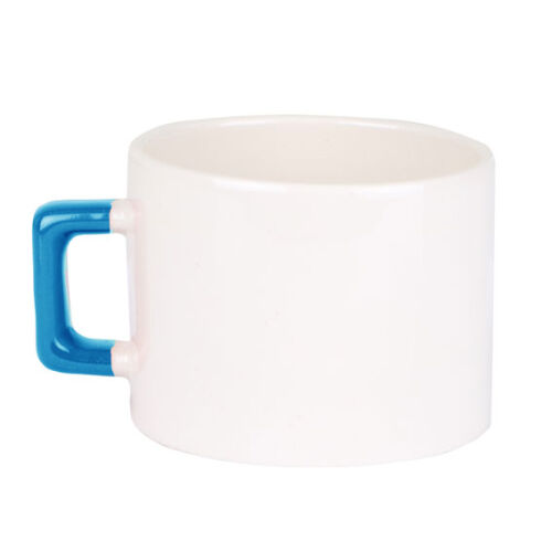 Sublimasyon Seramik Mavi Kulplu Lüks Fincan - Kutulu - OFİSOMİ-S (1)