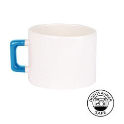 Sublimasyon Seramik Mavi Kulplu Lüks Fincan - Kutulu - 3