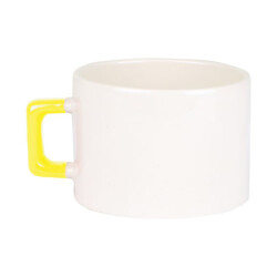 Sublimasyon Seramik Sarı Kulplu Lüks Fincan - Kutulu - 2