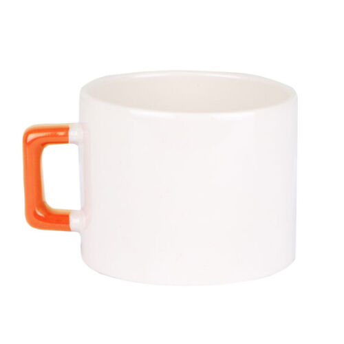 Sublimasyon Seramik Turuncu Kulplu Lüks Fincan - Kutulu - OFİSOMİ-S (1)