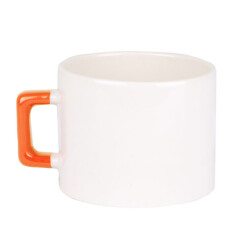 Sublimasyon Seramik Turuncu Kulplu Lüks Fincan - Kutulu - 2