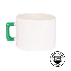 Sublimasyon Seramik Yeşil Kulplu Lüks Fincan - Kutulu - 3