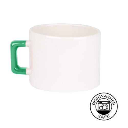 Sublimasyon Seramik Yeşil Kulplu Lüks Fincan - Kutulu - 3