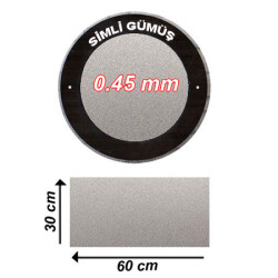 Sublimasyon Simli Gümüş Metal 30x60 cm - 0,45 mm - 1