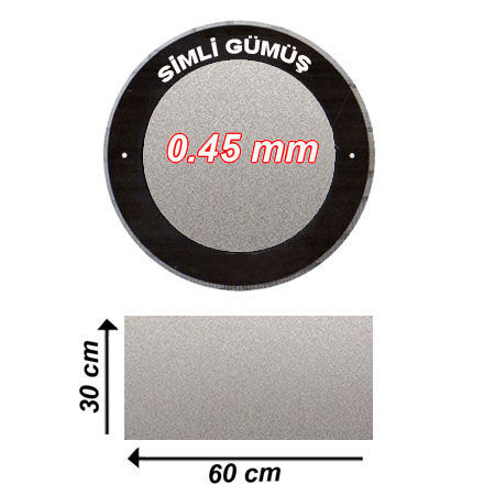 Sublimasyon Simli Gümüş Metal 30x60 cm - 0,45 mm - OFİSOMİ-S