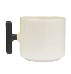 Sublimasyon Siyah Kulplu Seramik Latte Kupa - Kutulu - 3