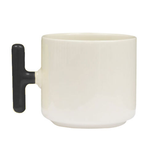 Sublimasyon Siyah Kulplu Seramik Latte Kupa - Kutulu - 3