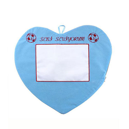 Sublimasyon Taraftar Kalp Yastık - Bordo Lacivert - OFİSOMİ-S