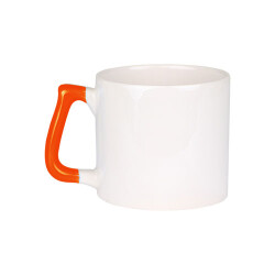 Sublimasyon Turuncu Kulplu Seramik Gala Kupa - Kutulu - 1