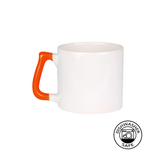 Sublimasyon Turuncu Kulplu Seramik Gala Kupa - Kutulu - 3