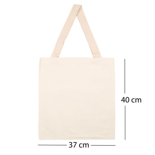 Sublimasyon Uzun Saplı Bez Çanta - Krem - OFİSOMİ-S (1)