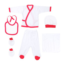 Sublimasyon Yenidoğan Hastane Çıkış Seti - Kırmızı - 1