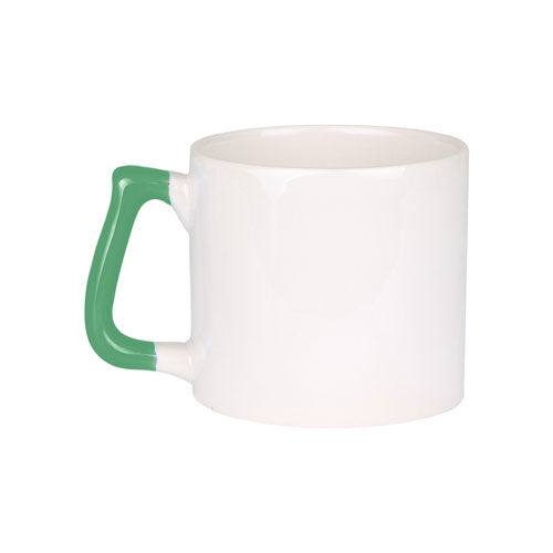 Sublimasyon Yeşil Kulplu Seramik Gala Kupa - Kutulu - OFİSOMİ-S