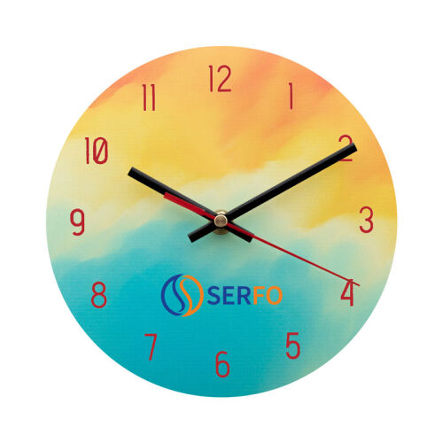 Sublimasyon Yuvarlak Cam Saat 18 cm - OFİSOMİ-S