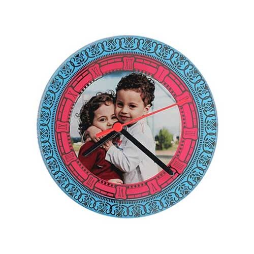 Sublimasyon Yuvarlak Cam Saat 20 cm - OFİSOMİ-S