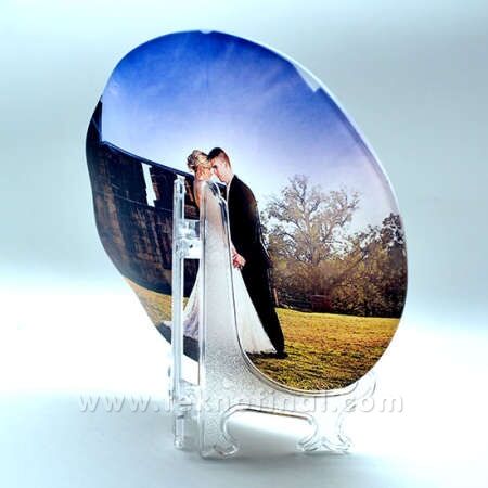 Sublimasyon Yuvarlak Cam Tabak Çerçeve - OFİSOMİ-T (1)