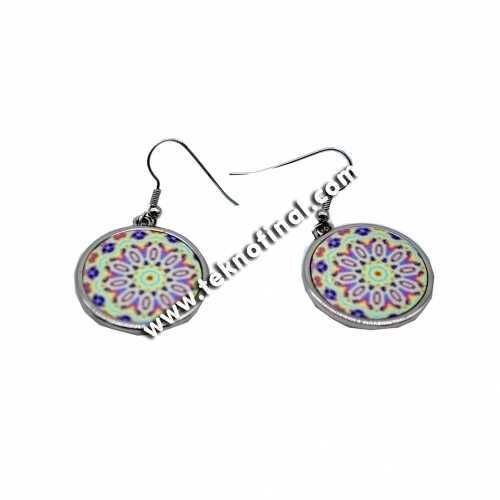 Sublimasyon Yuvarlak Küpe - OFİSOMİ-T