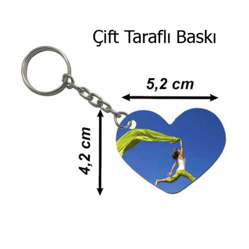 Sub.Metal Kalp Anahtarlık 4,2x5,2 cm - 3