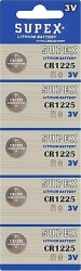 Supex CR1225-C5 3V Lityum Düğme Pil 5'li Paket - 1