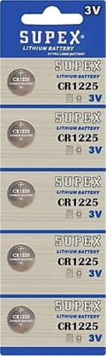 Supex CR1225-C5 3V Lityum Düğme Pil 5'li Paket - 1