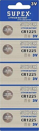 Supex CR1225-C5 3V Lityum Düğme Pil 5'li Paket - SUPEX