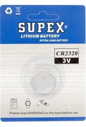 Supex CR2320 3V Lityum Tekli Paket Pil - 1