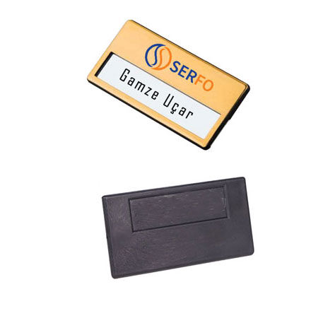 Sürgülü Metal Yaka İsimliği (altın) - OFİSOMİ-S (1)